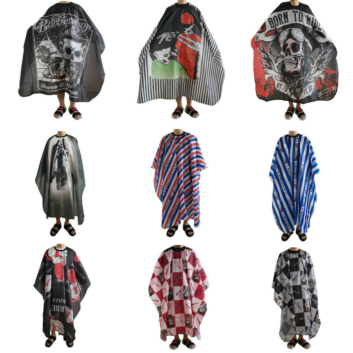 3pcs Hair Cutting Cape Salon Hairdressing Hairdresser Gown Barber Cloth Apron