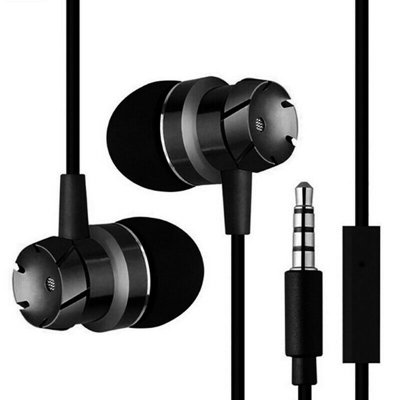 Super Bass Turbine Metal Headphones In-Ear Headset Earphones With Microphone Mic