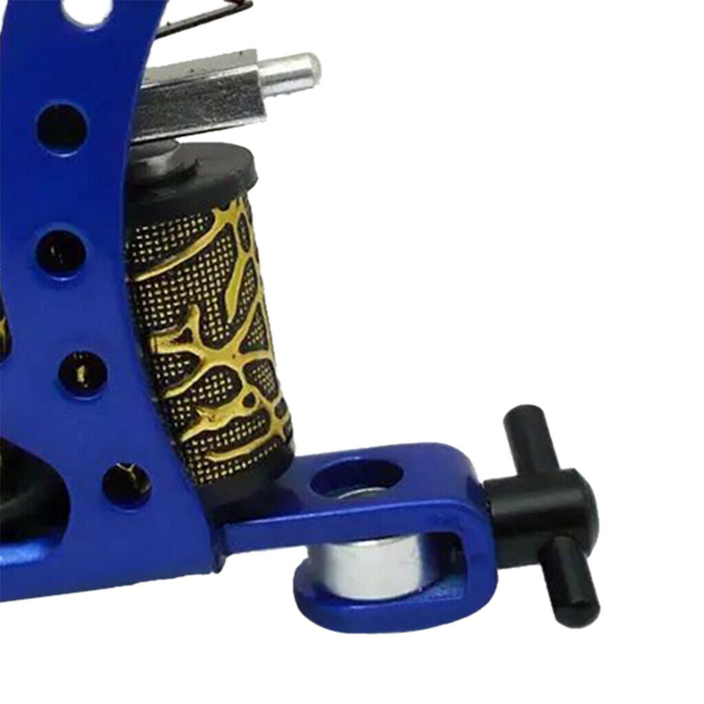 Carbon Steel 10 Coil Wraps Motor Tattoo Machine for Liner Shader Blue