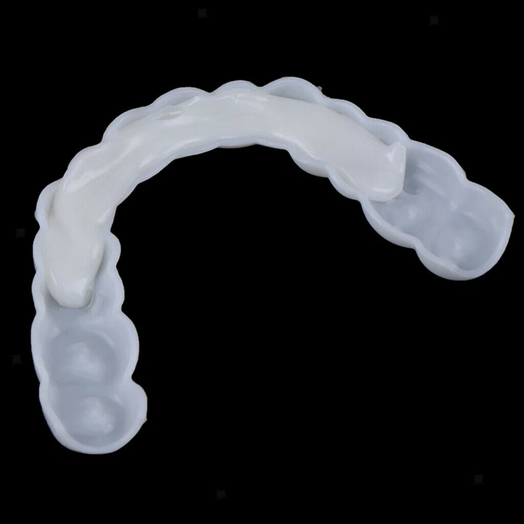 Silicone Smiling Snap Upper & Lower False Teeth Veneers Tooth Cover White