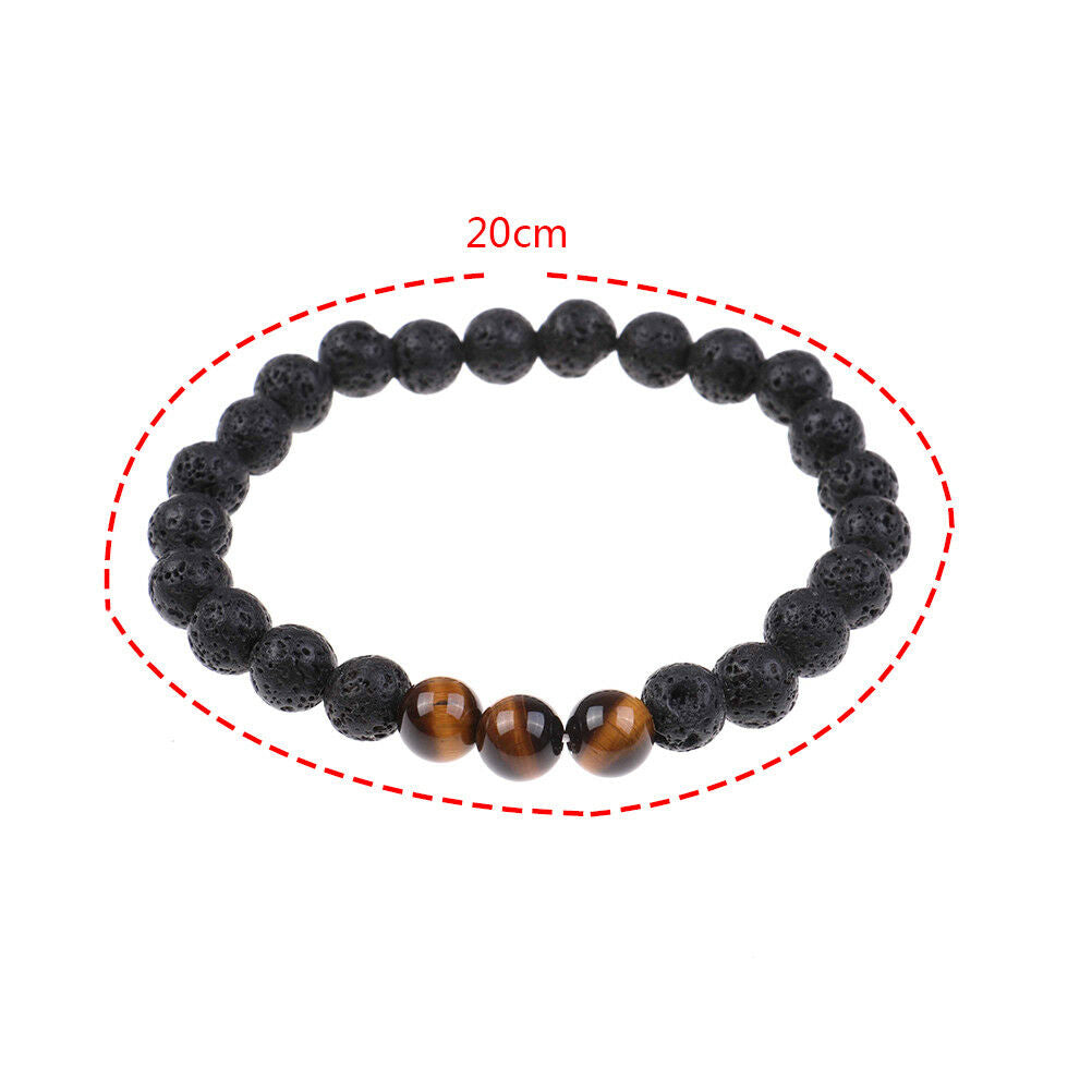 1Pc Essential Oils Diffuser Bead Bracelet Lava Rock Eye For Women M TH