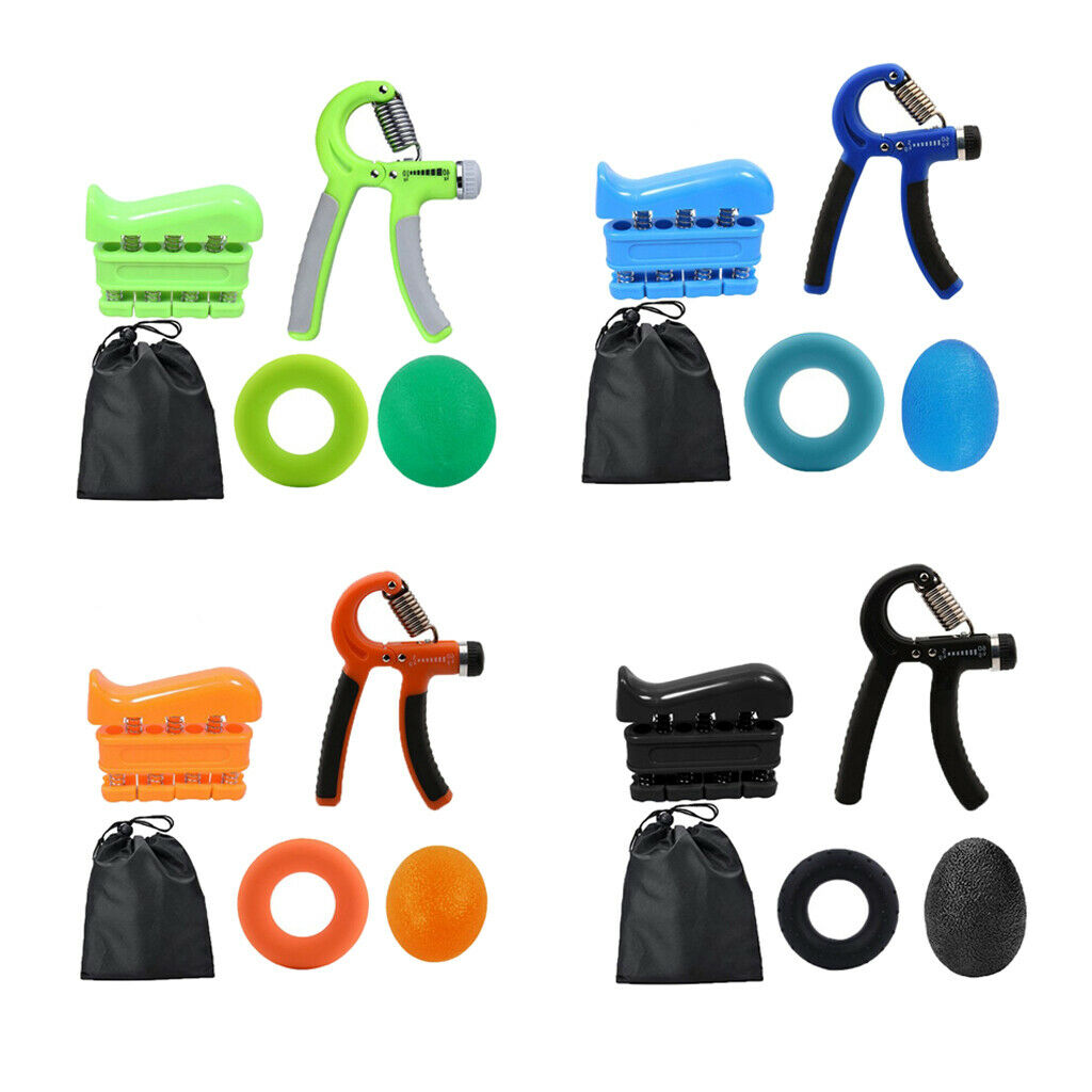 5Pcs Hand Grip Gripper Strengthener Finger Exercise Grip Ball Athletes Green