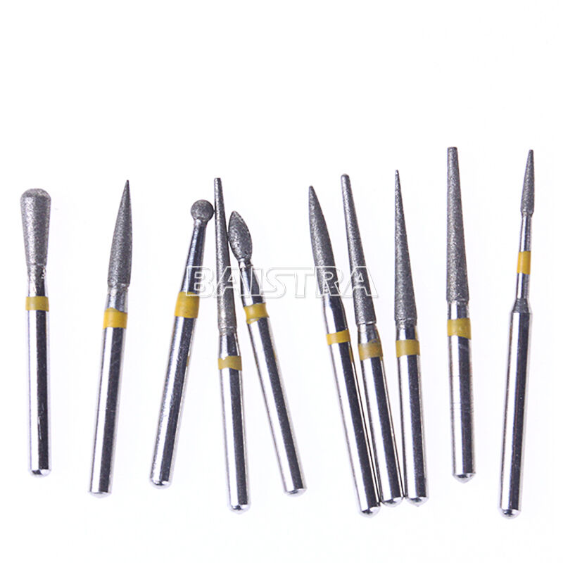 50X Dental Diamond Burs for Teeth Porcelain Composite Polishing FG-105 10pcs/box