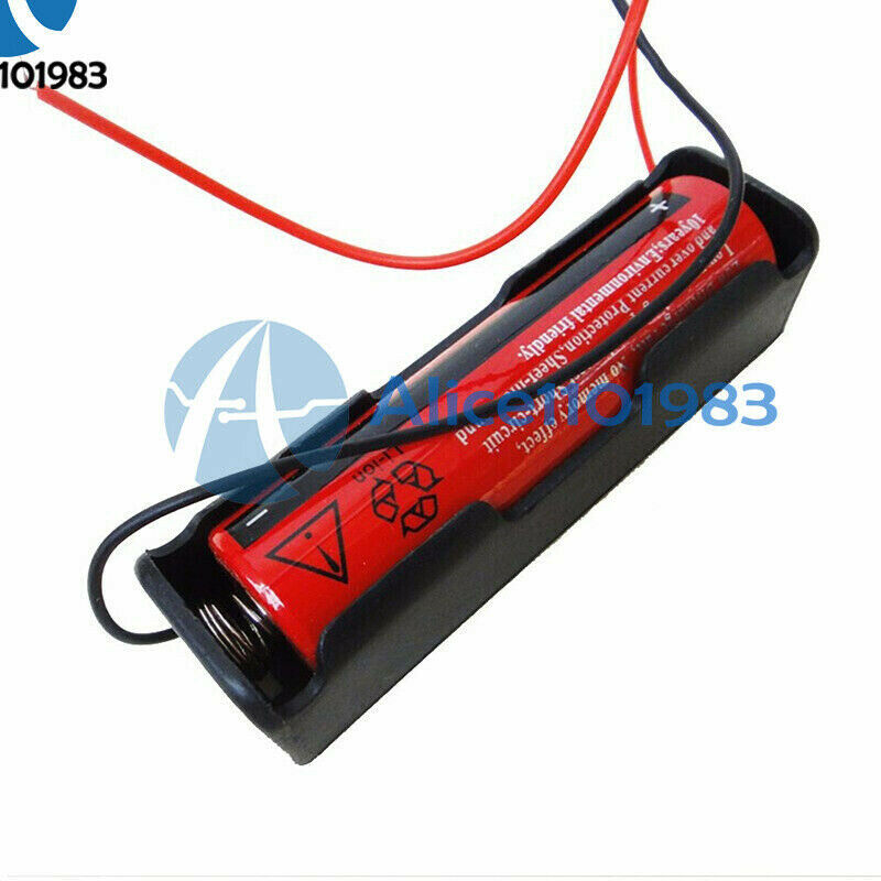 Plastic 18650 Battery Box Case Holder With Wire Cables For 18650 Batteries 3.7V