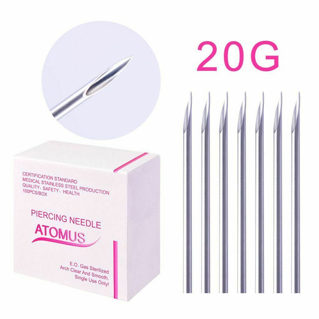 300Set Sterile Ears Piercing Needles Sterilized Tattoo Machine Supplies