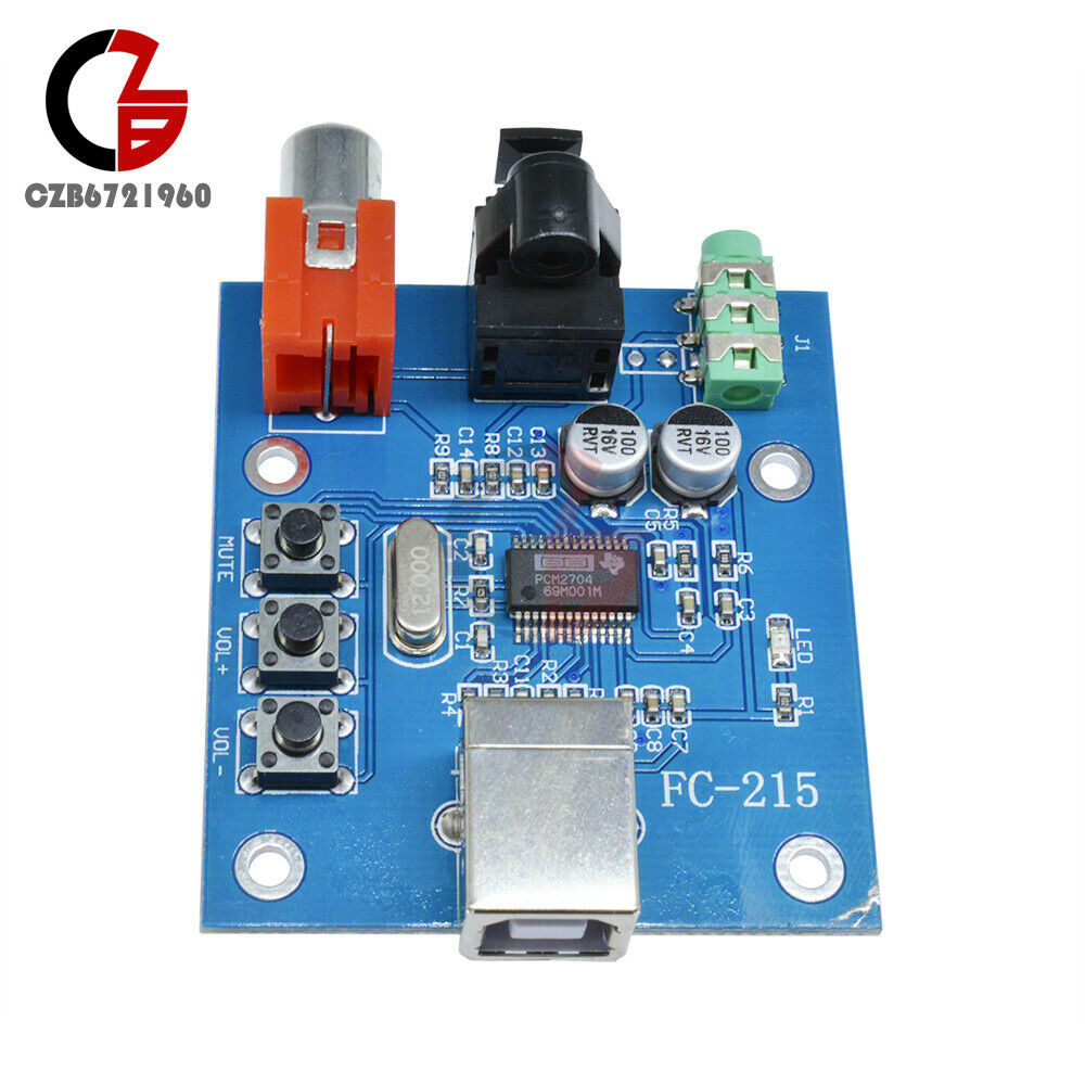 16-Bits PCM2704 DAC Decoder Board USB to Analog S/PDIF Output Audio Sound Card