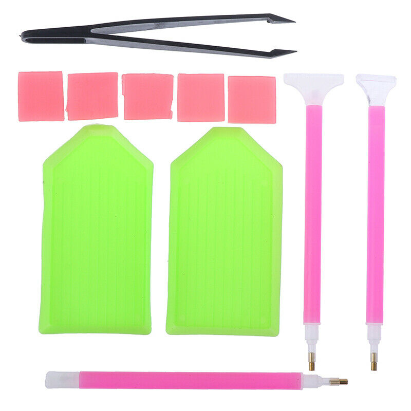 11Pcs/lot DIY Diamond Painting 5D Cross Stitch Embroidery Pen Tools Set TweezeDD