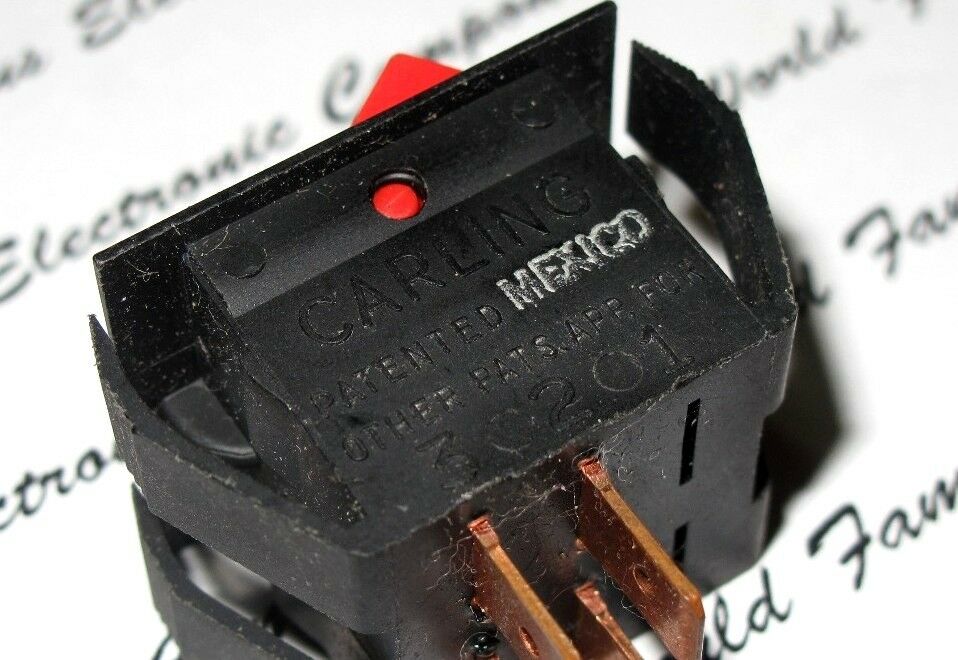 1pcs - CARLING 5A 250V - 10A 125V 1/2HP ON-OFF Rocker Switch - Toggle Switch