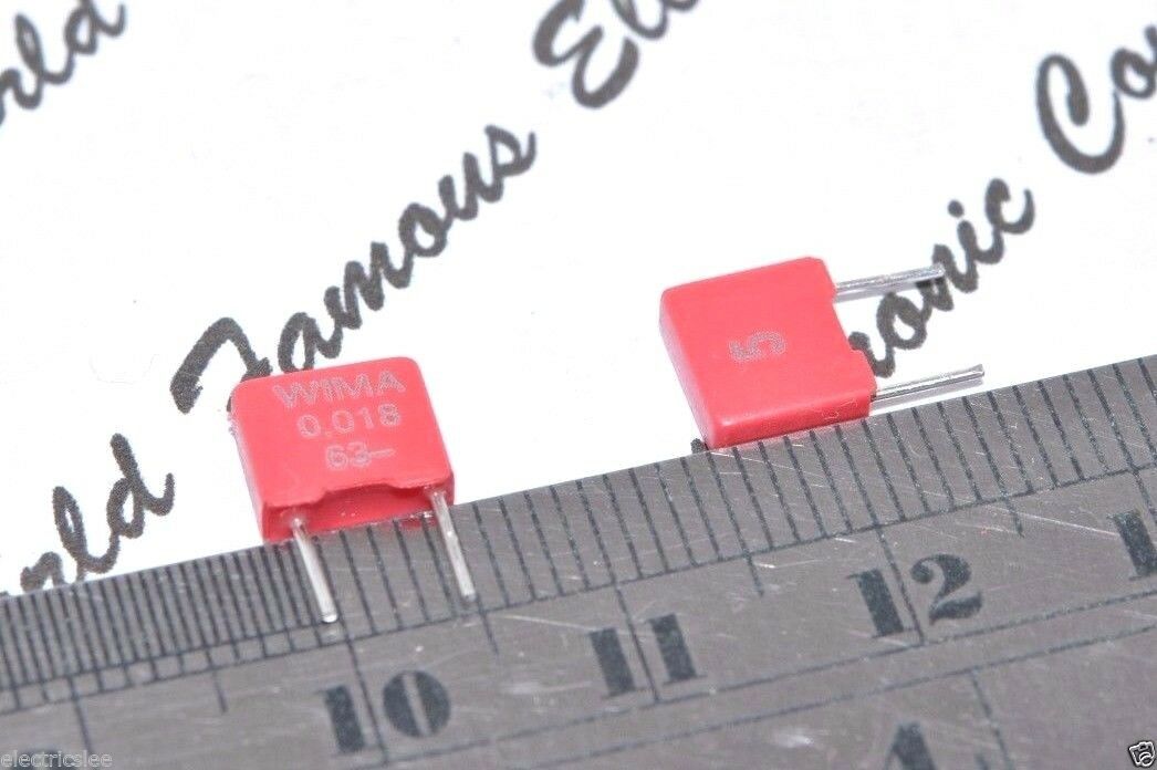 10pcs - WIMA MKS2 0.018uF (18nF) 63V 5% pitch:5mm Capacitor MKS2C021801A00JSSD