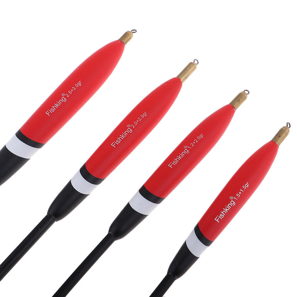 4pcs Balsa Wood Fishing Floats And Bobbers, Mixed Size Saltwater