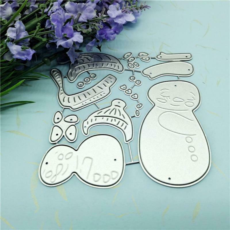 Christmas Snowman Hug Metal Cutting Dies Stencil DIY Scrapbooking Album Paper