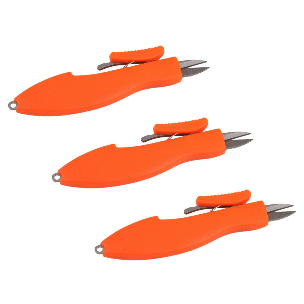 3pcs Retractable Fishing Scissor Pliers Hook Remover Line Cutter Hook Tool