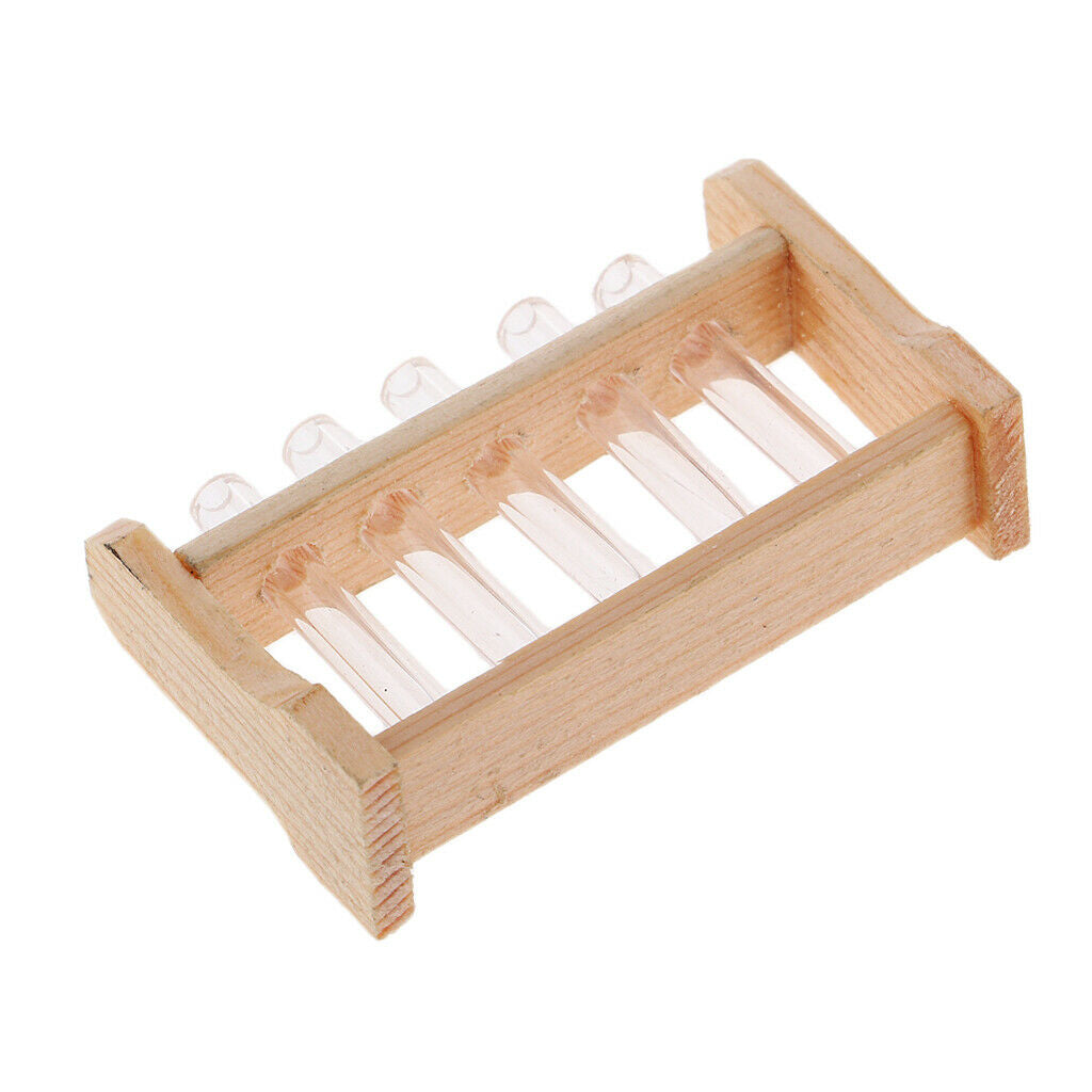 Test Tube Holder Rack Test Support Tubes Tray Plate Suitable for Wood Laboratory