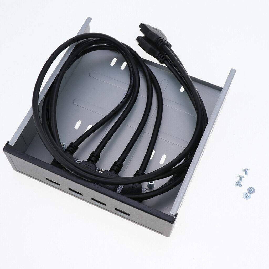 PC Computer Floppy Front Drive Panel Type C USB 3.0 SD Card Slot Hub, 4 PORT