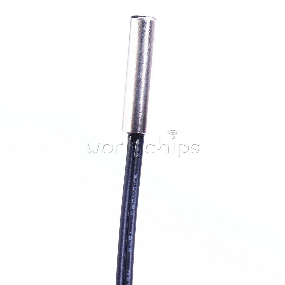 DC4-28V Thermometer Digital Temperature Sensor NTC Metal Probe Dual LED Display