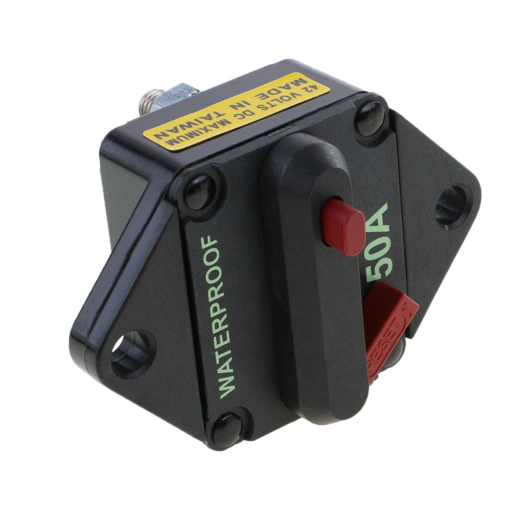50A AMP Circuit Breaker Car Marine Stereo Audio Inline Replace Fuse 12V-24V
