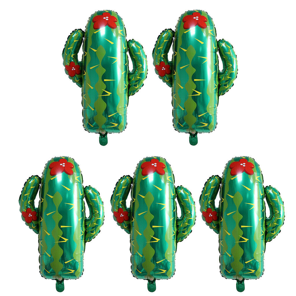 5pcs Foil Balloon Balloons Cactus Baby Baptism Decoration, 64x75cm