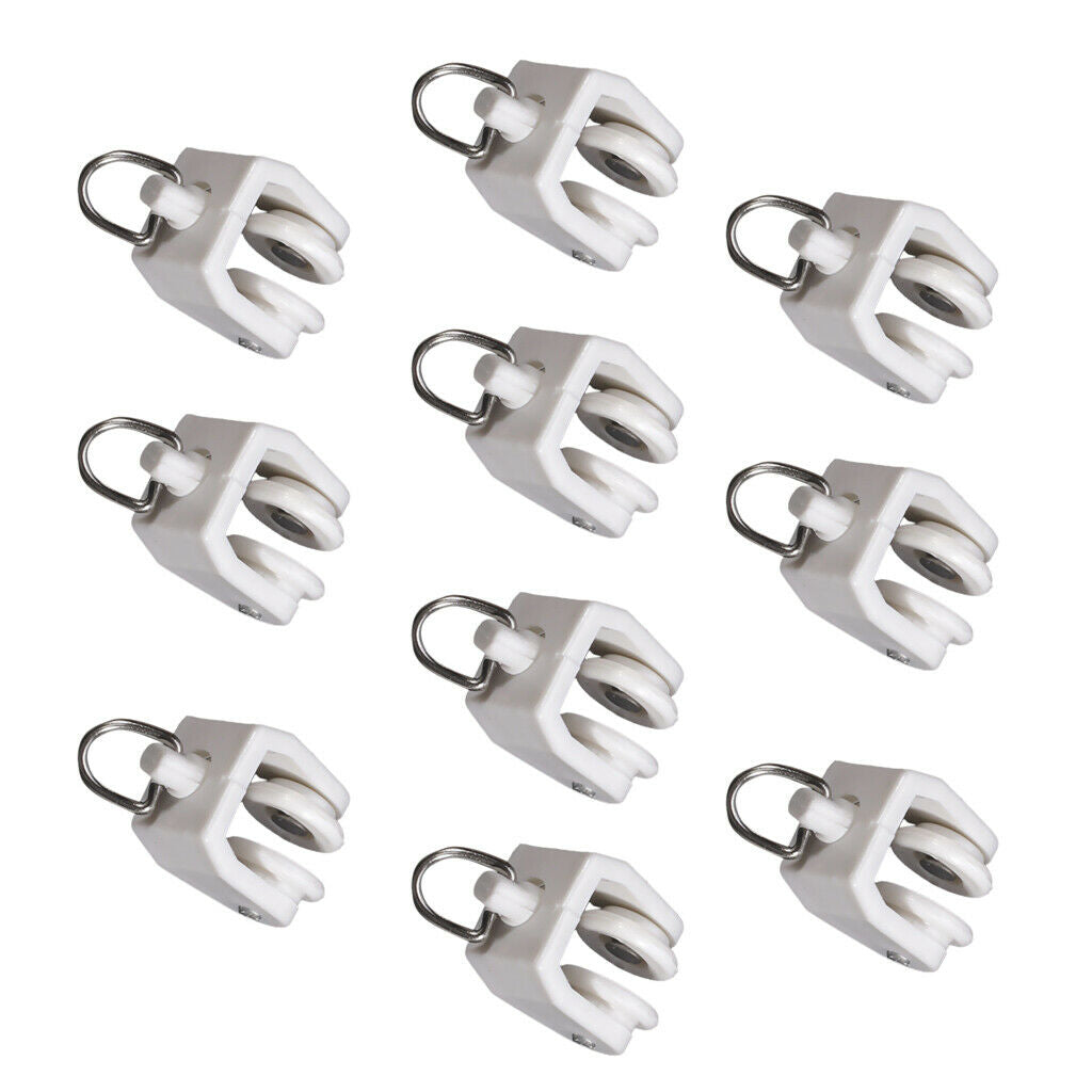 10pcs Runner Track Tracking With Grommet Shower Curtain Track Run Glide Suitable