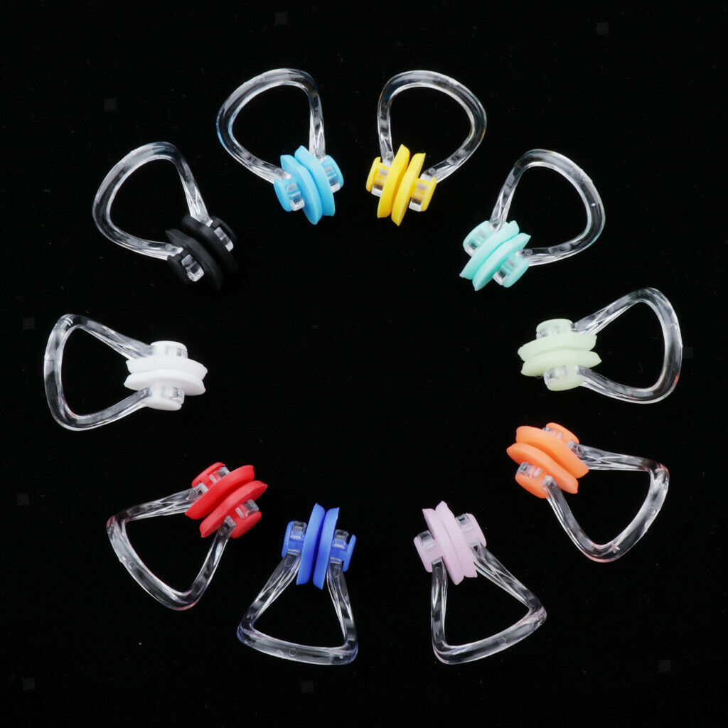 10pcs Swimming Nose Clip Waterproof Silica Gel Nose Plug for Kids Adults
