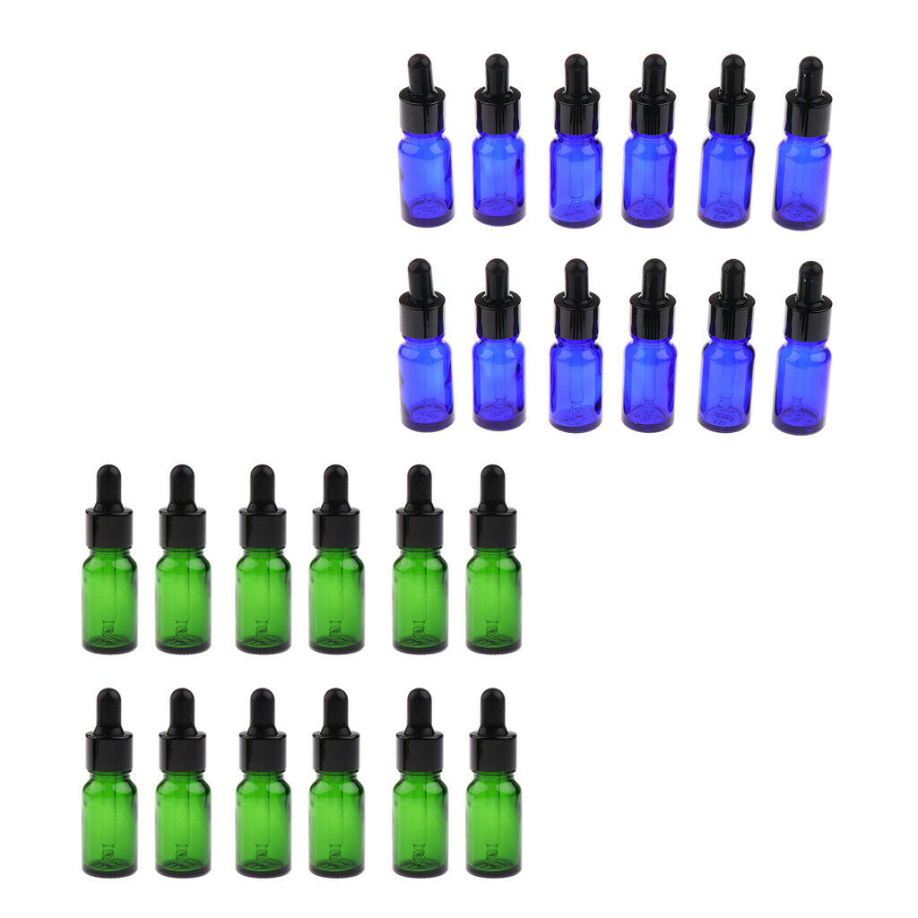24pcs, Refillable Containers, Glass Bottles Case Holders with Eye Droppers,