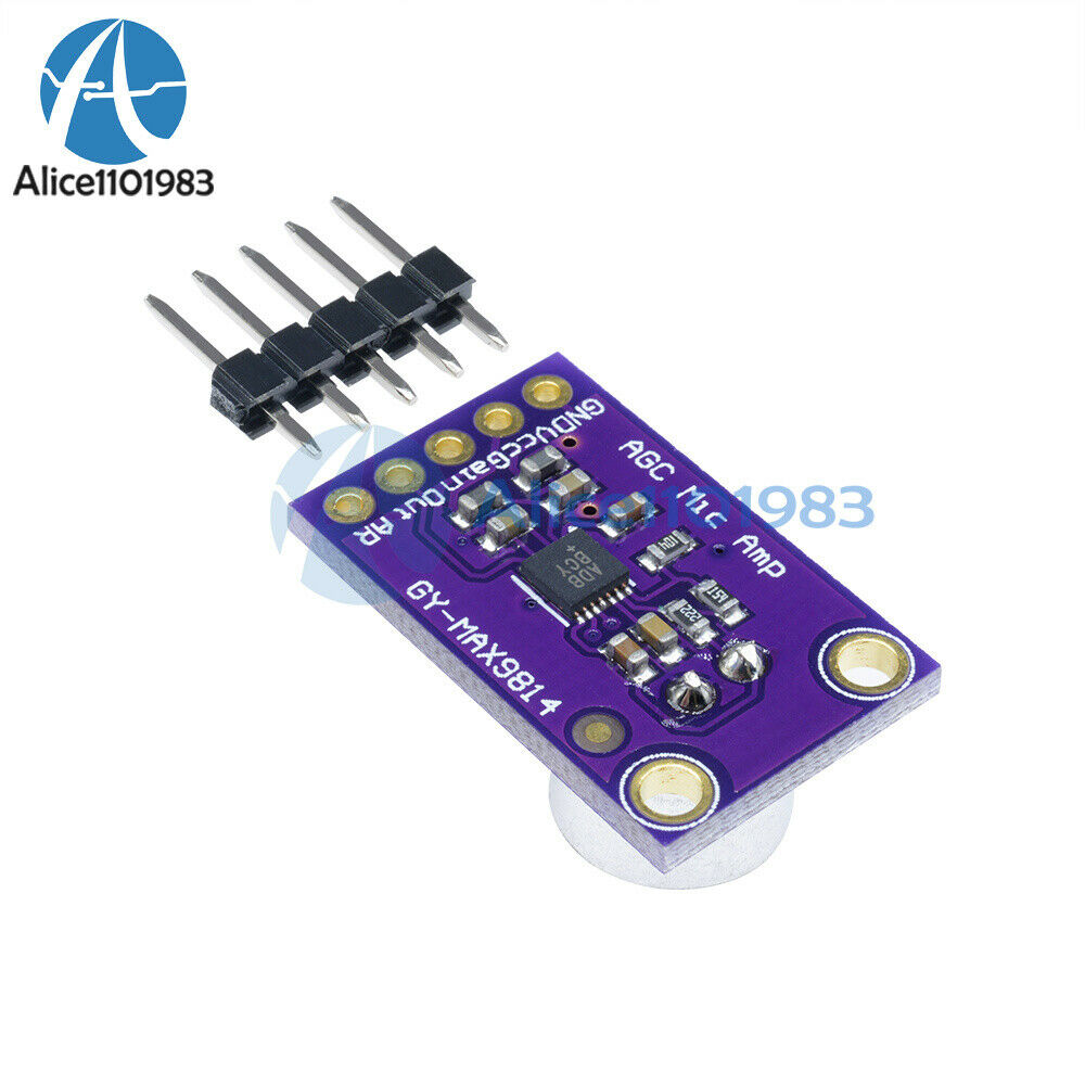 2PCS MAX9814 Microphone AGC Amplifier Board Module Auto Gain Control for Arduino