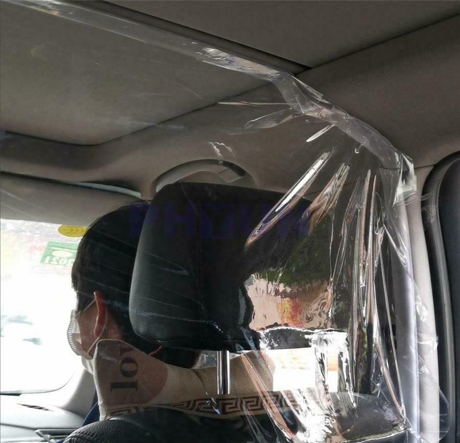 56x80" PVC Car Interior Air Conditioner Film Space Separation Transparent L-size