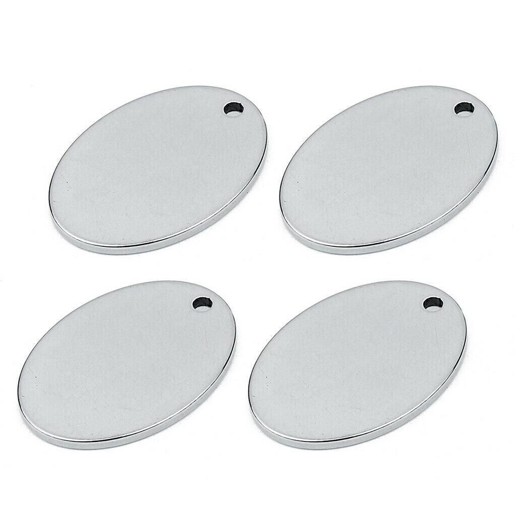 60pieces Metal Tags Blank Stamping Heart Oval Pendants Charms Jewelry Making