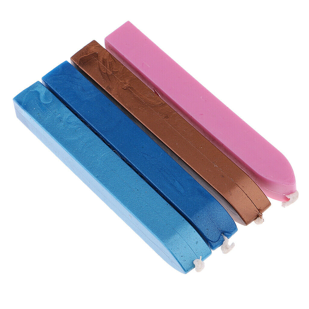 2X Sealing Wax Stamp Xmas Snowflake Bells+5x Wick Sticks for Greeting Cards