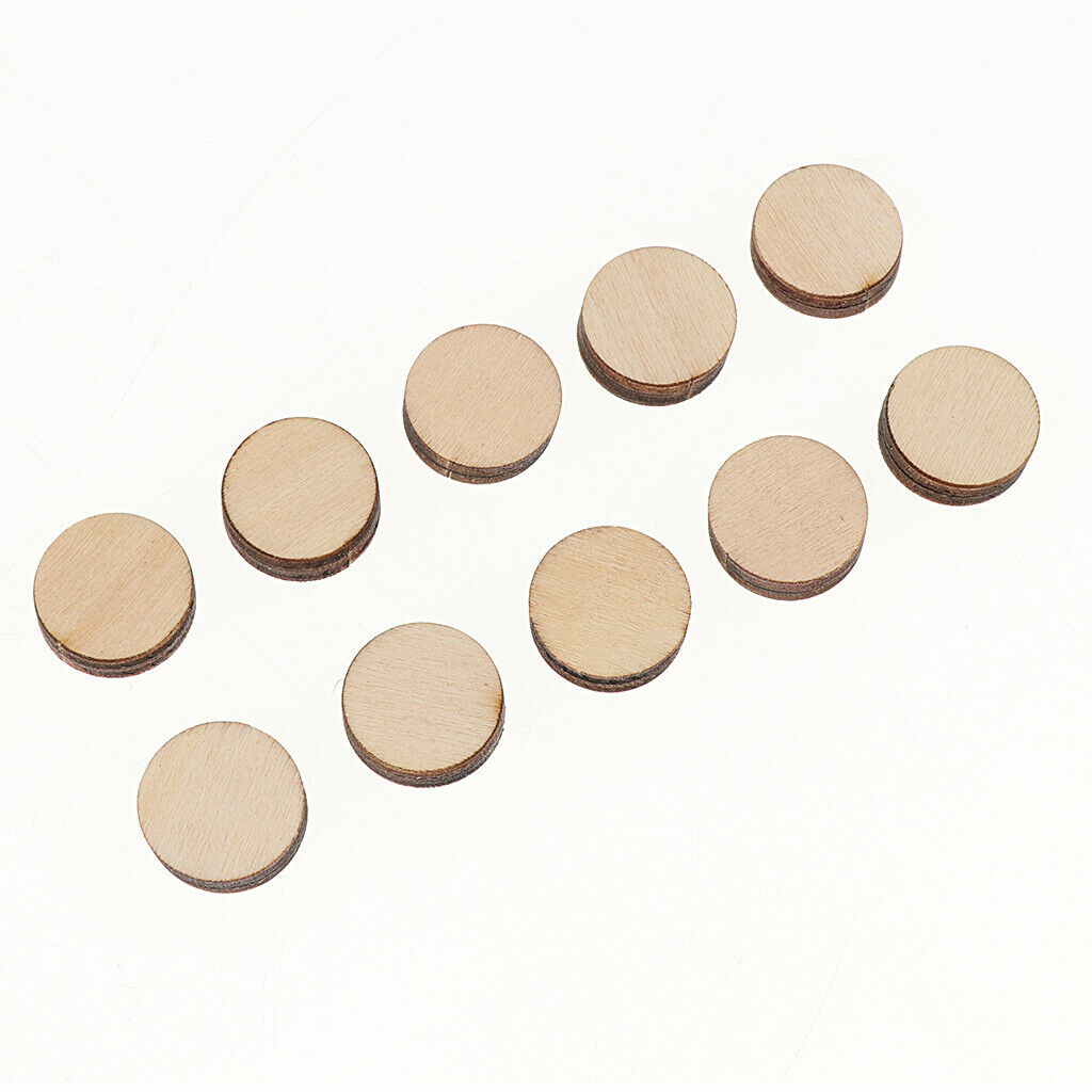 100 Pieces Blank Wooden Round Slice Washers for DIY Painting Drawing