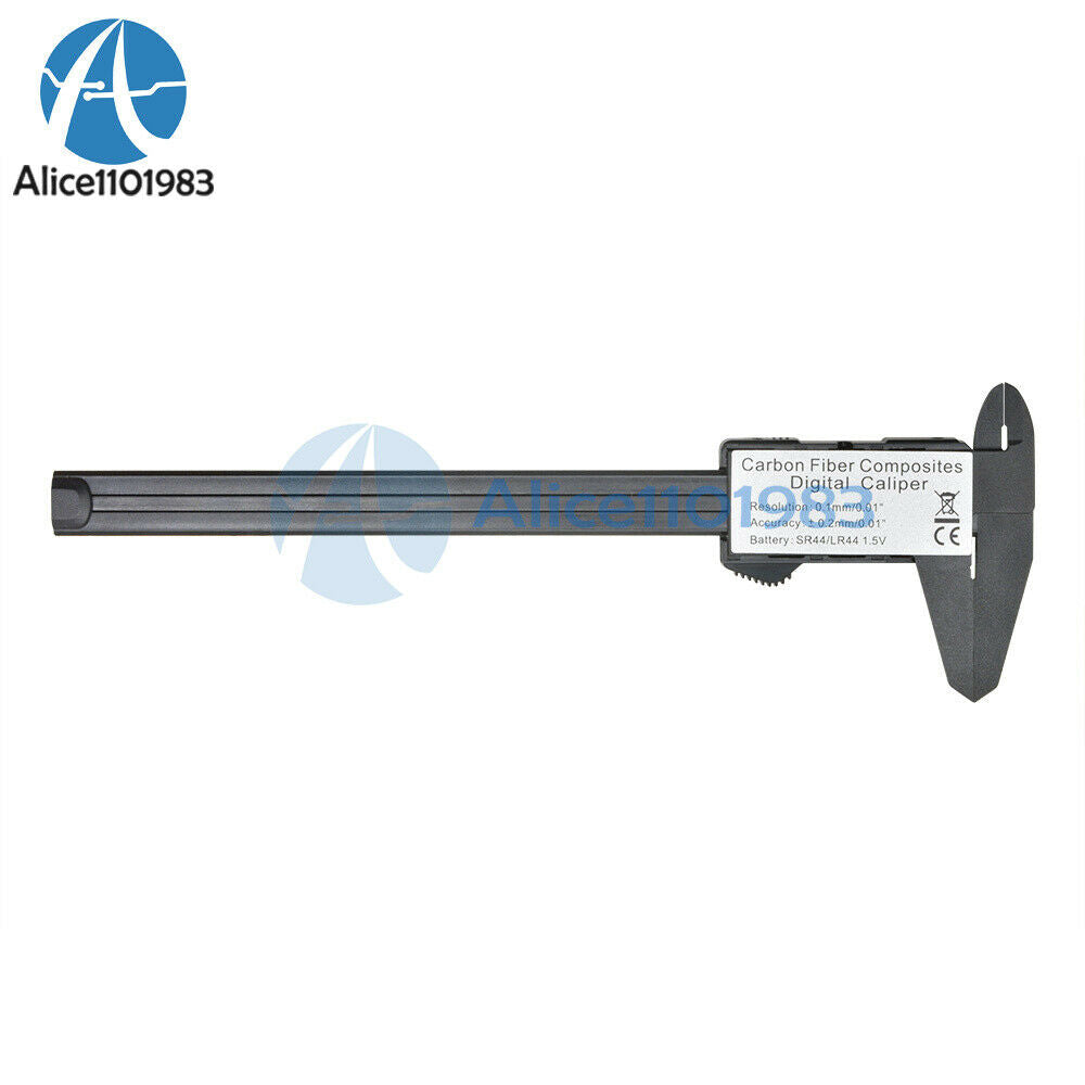 150MM 6inch LCD Digital Electronic Carbon Fiber Vernier Caliper Gauge Micrometer