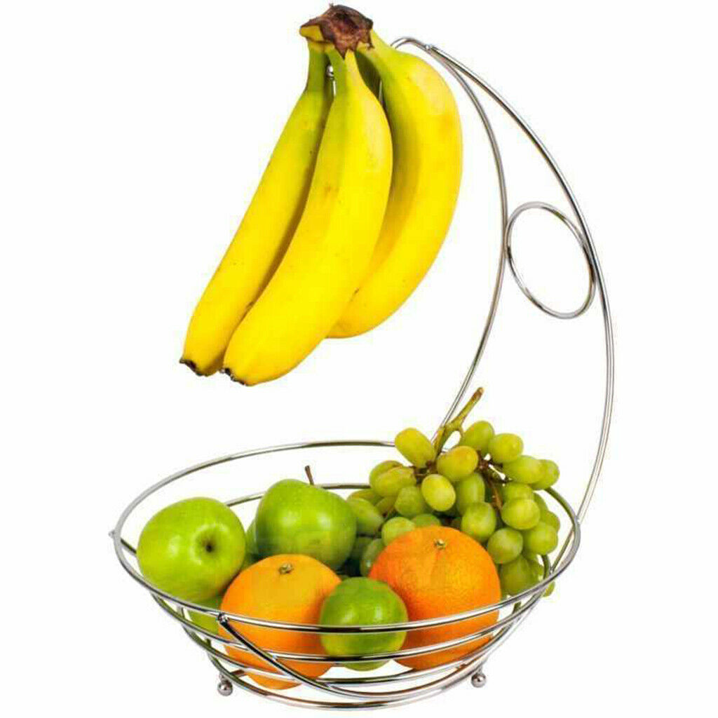 2pcs Banana Hook Hanger Tree Fruits Bowl Basket Stand