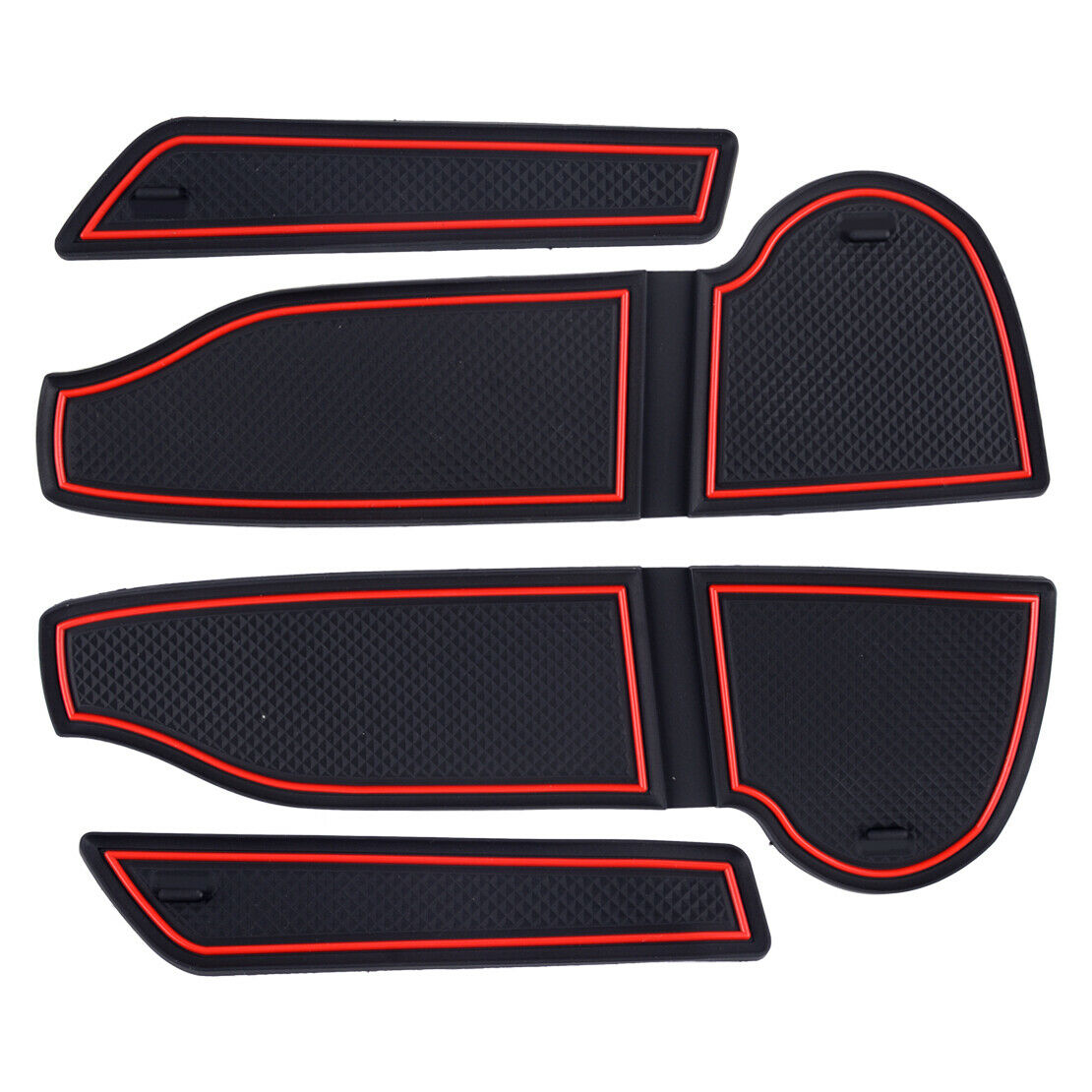 16Pcs Anti-Slip Cup Holders Gate Slot Mat Black fit for Subaru XV 2018 19 PVC as