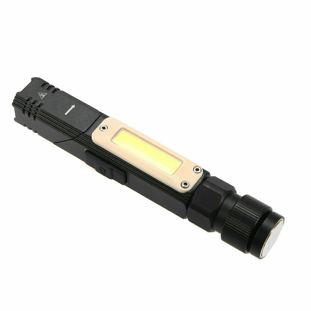 USB Rechargeable Magnetic Work Flashlight Light LED COB Torch Headlight Camping
