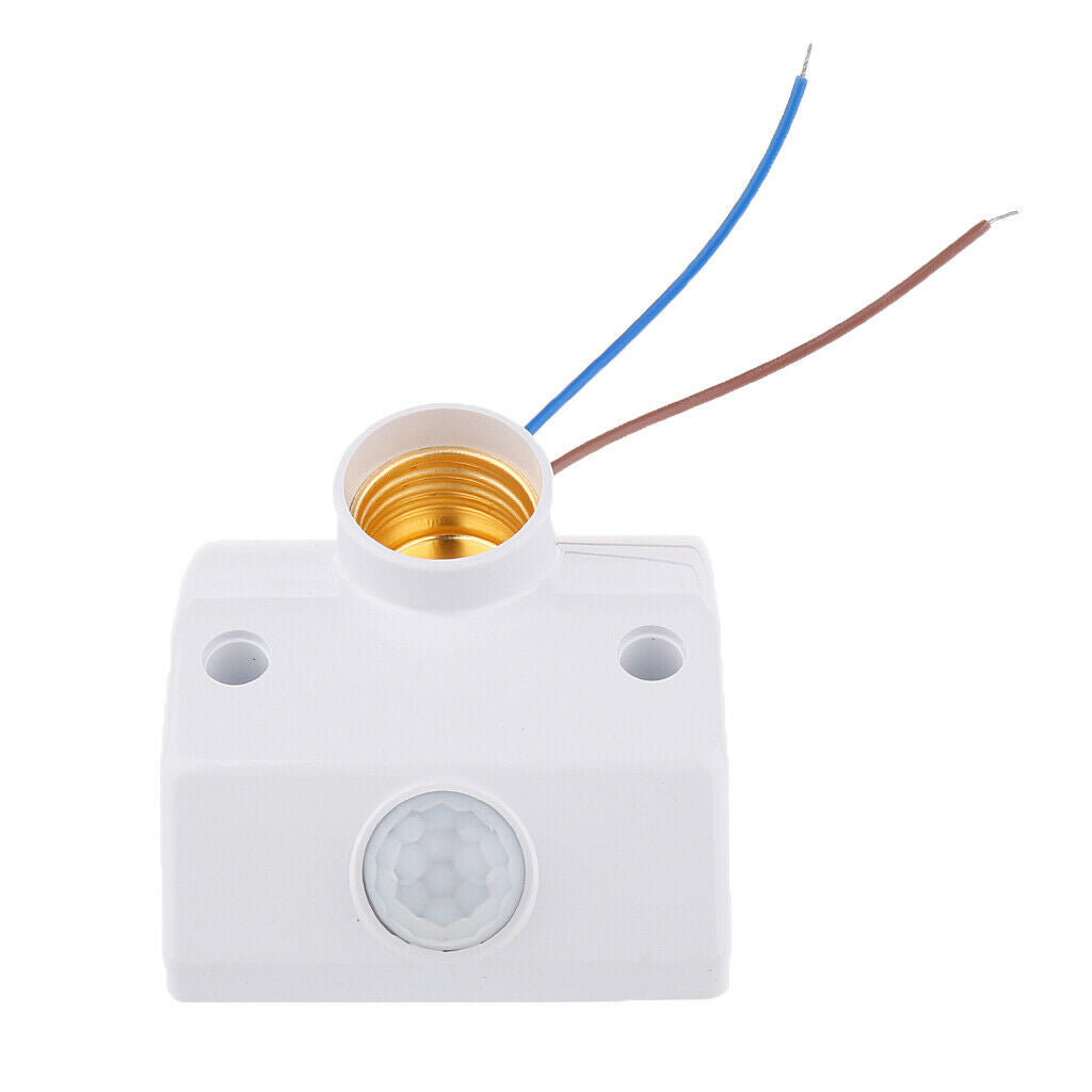 Infrared Motion Sensor Activated Light with E27 Lamp Bulb Socket Base