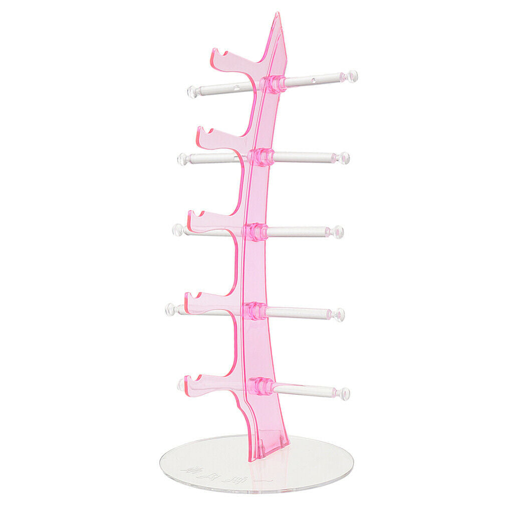 2 Pieces 5 Pair Eyewear Eyeglass Rack Tabletop Display Stand Holder 5 Layer