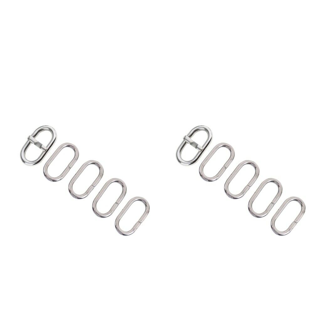 10 Pcs Stainless Steel Nylon Watch Band Retainer Loop Ring  20mm&22mm