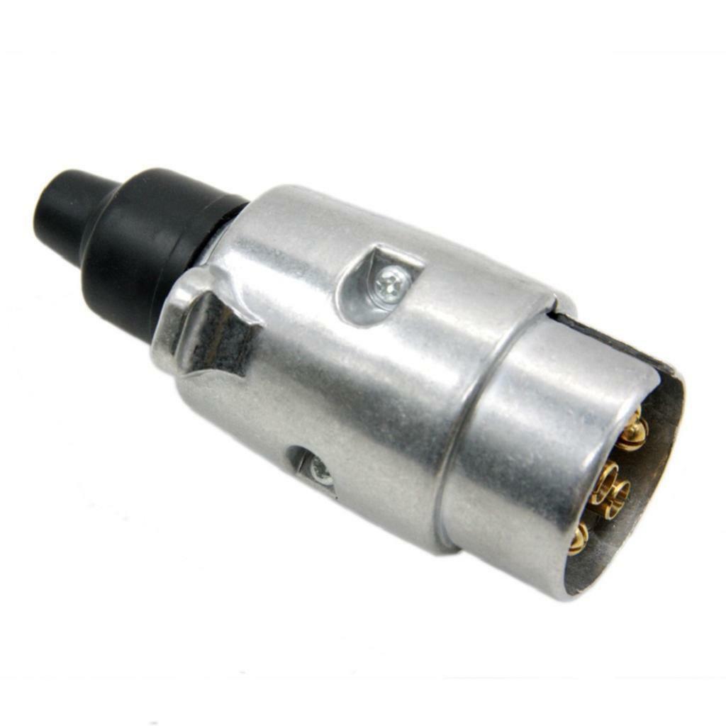 7 Pin N Type Aluminum Trailer Plug Connector Caravan Towbar Light Wiring