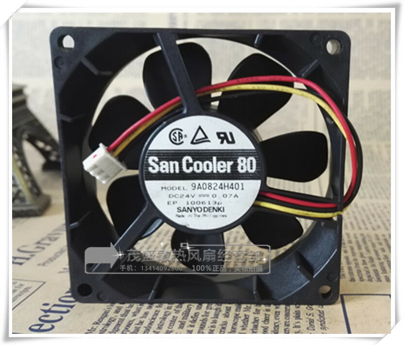 for Sanyo 9A0824H401 fan 80*80*25mm 8CM 24V 3Pin