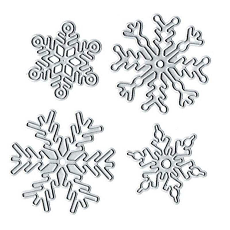 4pcs/set Snowflake  Christmas Metal Cutting Dies DIY Scrapbooking Embossi.l8