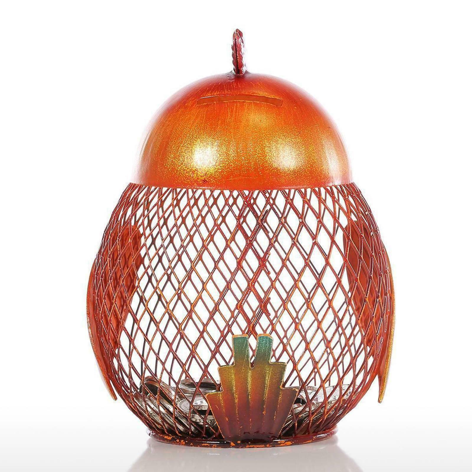 Metal Coin Box Cock Ornament Child Money Bank Rooster Iron Art Christmas Present
