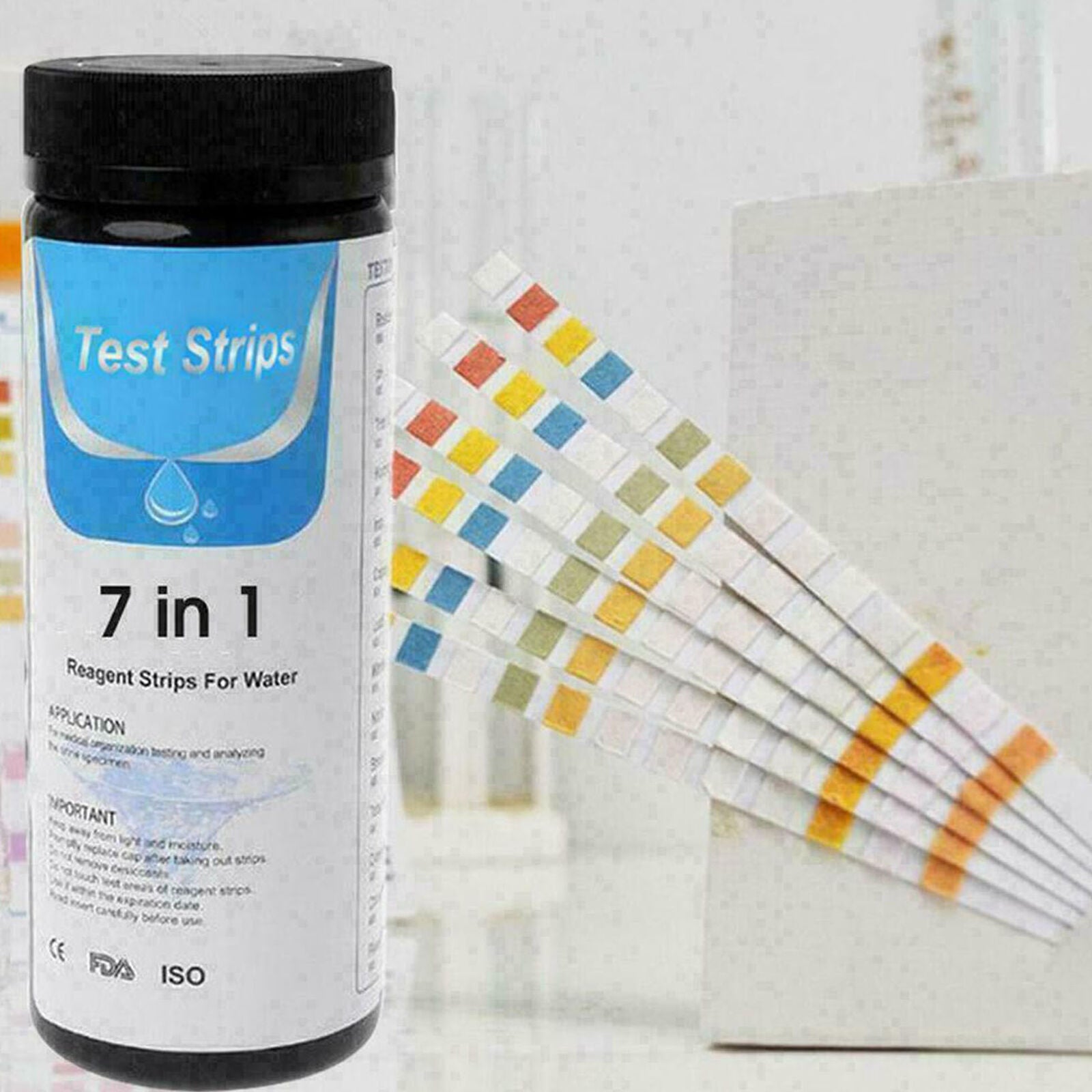 7 in 1 Aquarium Fish Tank Water Tropical Test Strips Kit Nitrite Nitrate PH