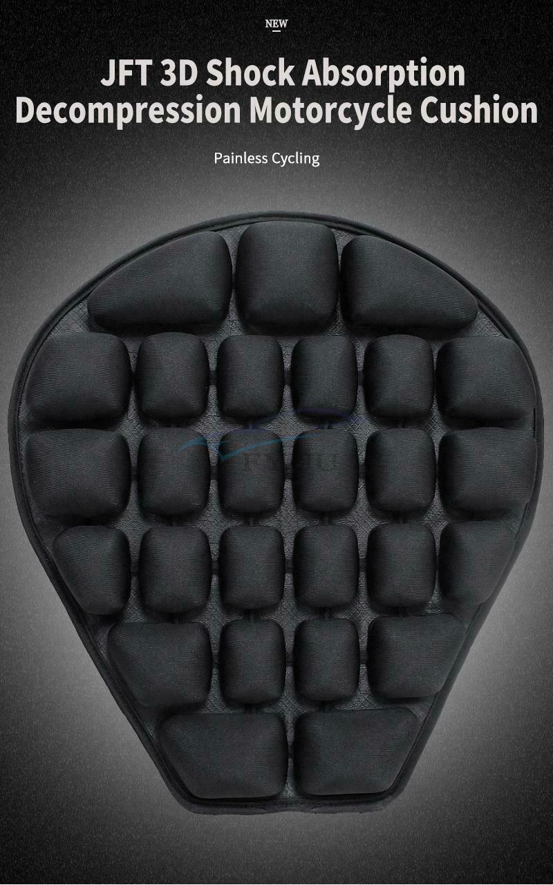 40 x 35CM Motorcycle Pressure Release Comfortable Inflatable Seat Cushion Black