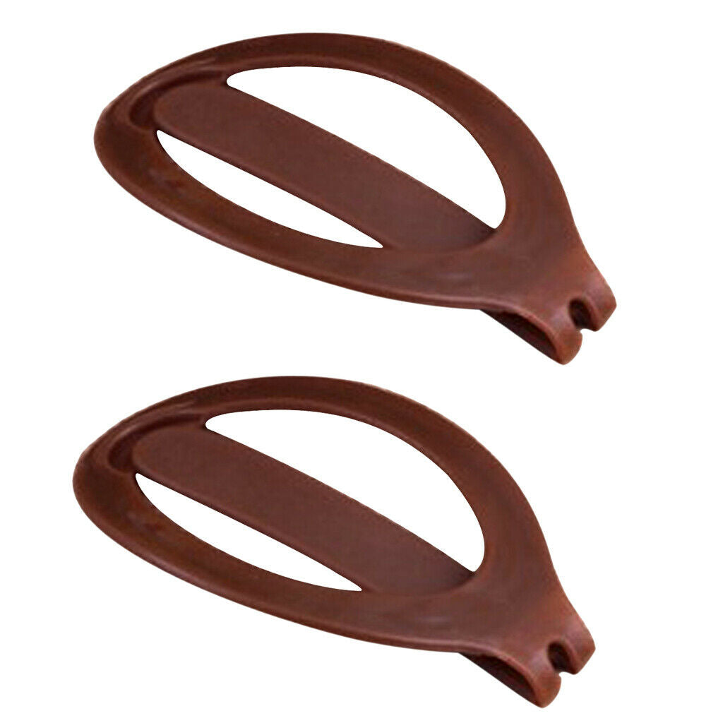 2 Pieces Women Plastic Hair Updo Clip Bun Maker Barrette - Brown, as described