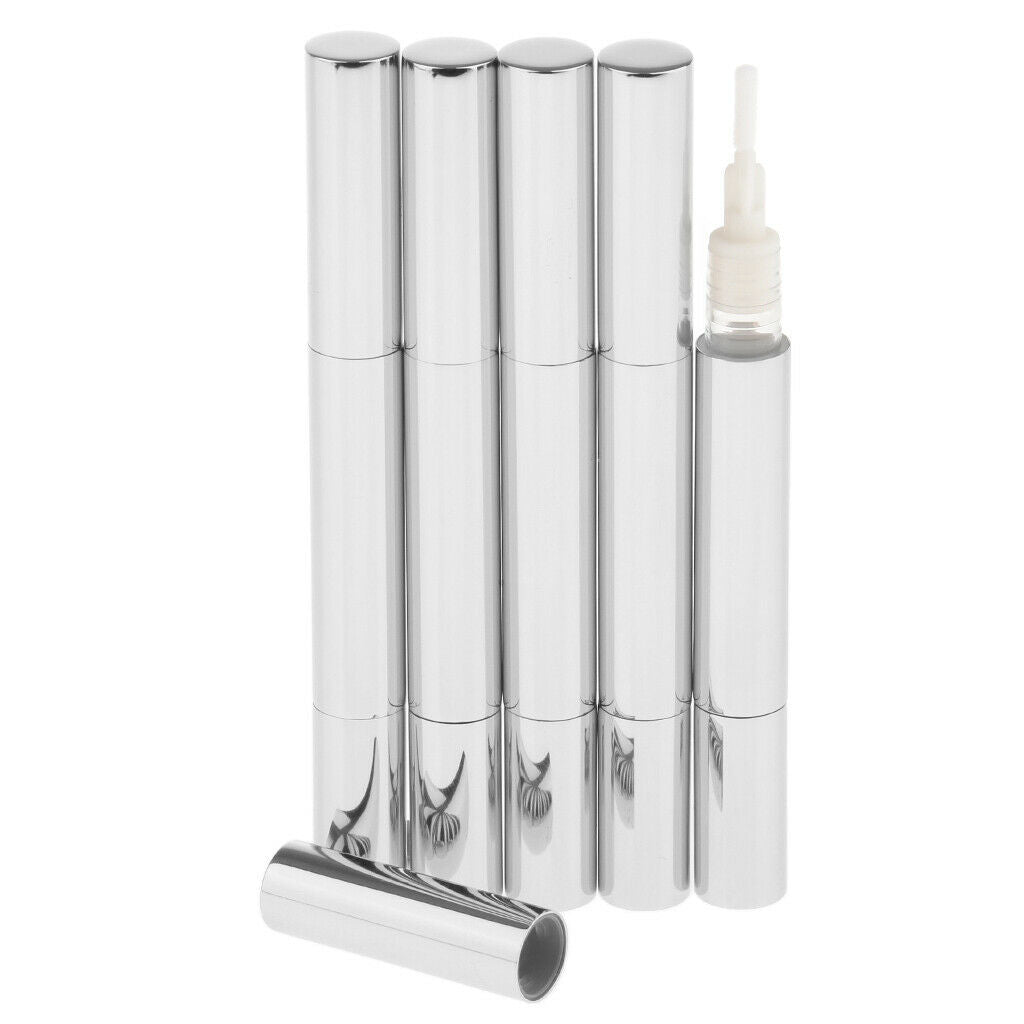 10pcs 3ml Empty Twist Pen Cosmetic Container Lip Gloss Aluminum  Liquid Tube