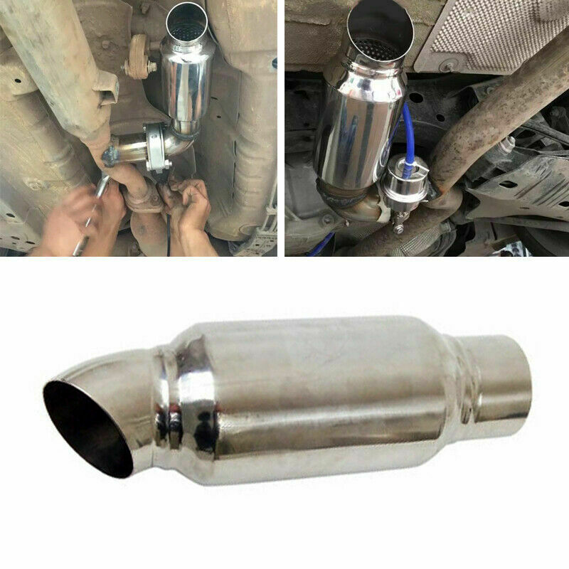 2.5" Inlet 2.5"Outlet Car Stainless Steel Exhaust Muffler Resonator 280mm Length