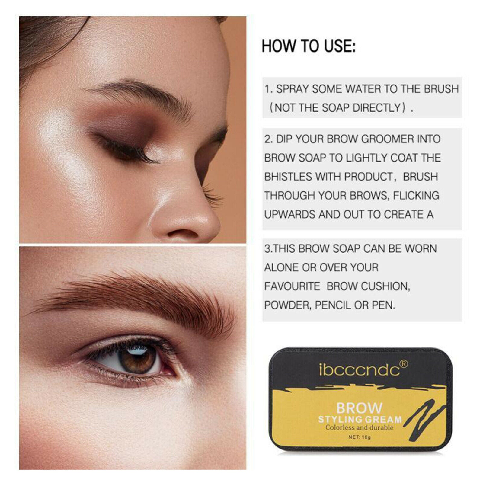 4D Brows Gel Eyebrows Styling Soap Waterproof Balm Pomade for Women Actor