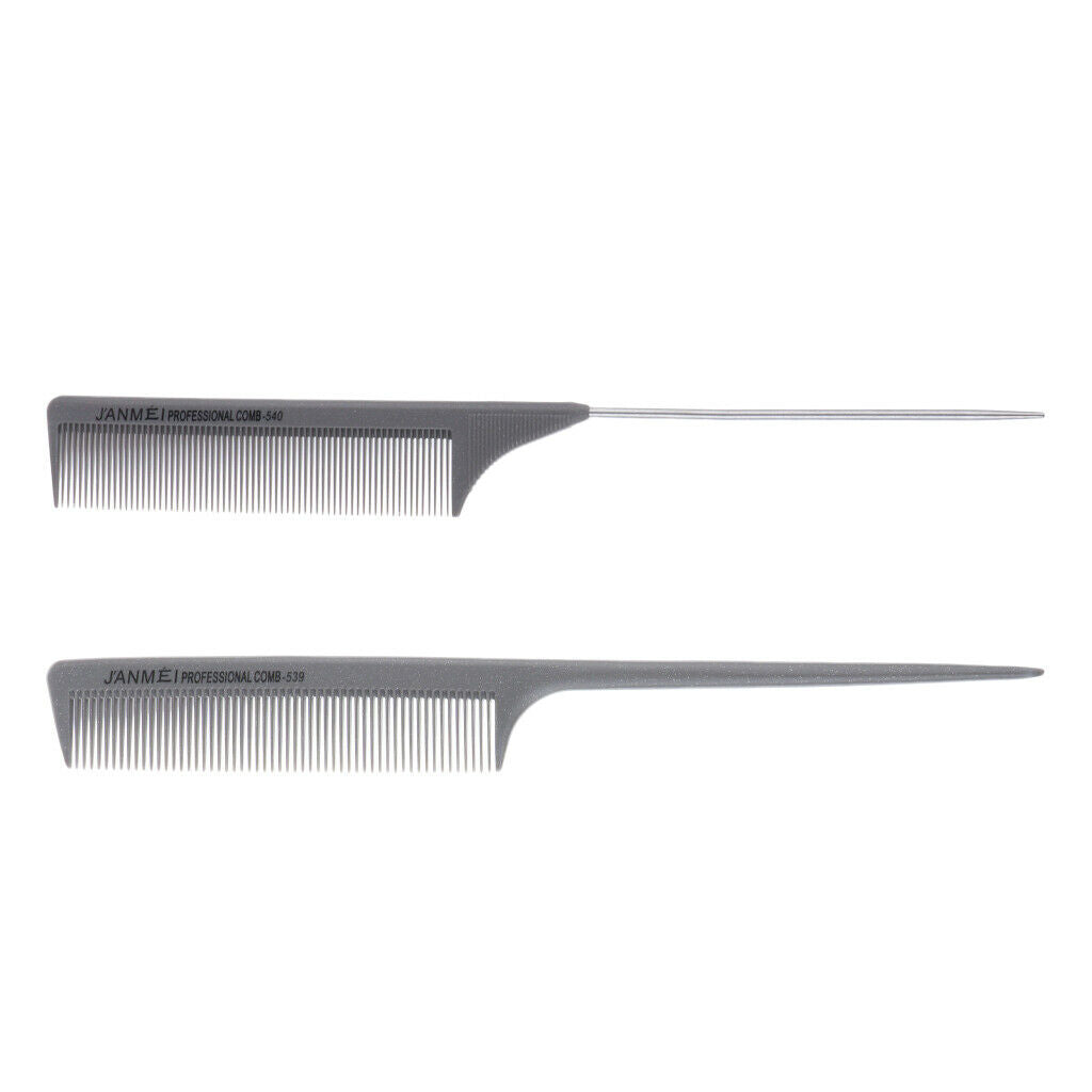 2x Salon Barber Teasing Sectioning Styling Combs Coloring Pintail Brush Comb