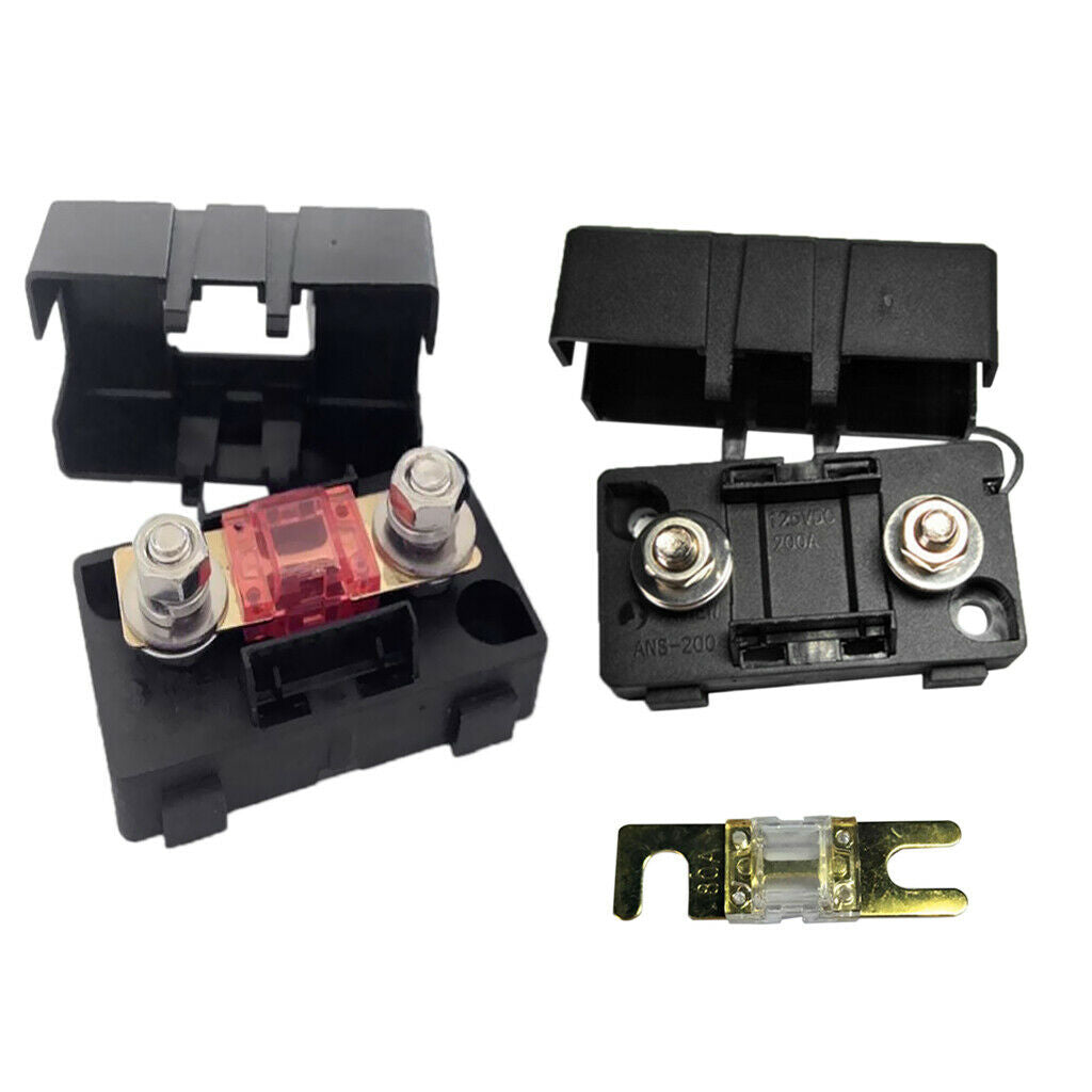 Automotive Car Mini ANS Fuse Holder Fusebox Block Dustproof Cover 30A+80A