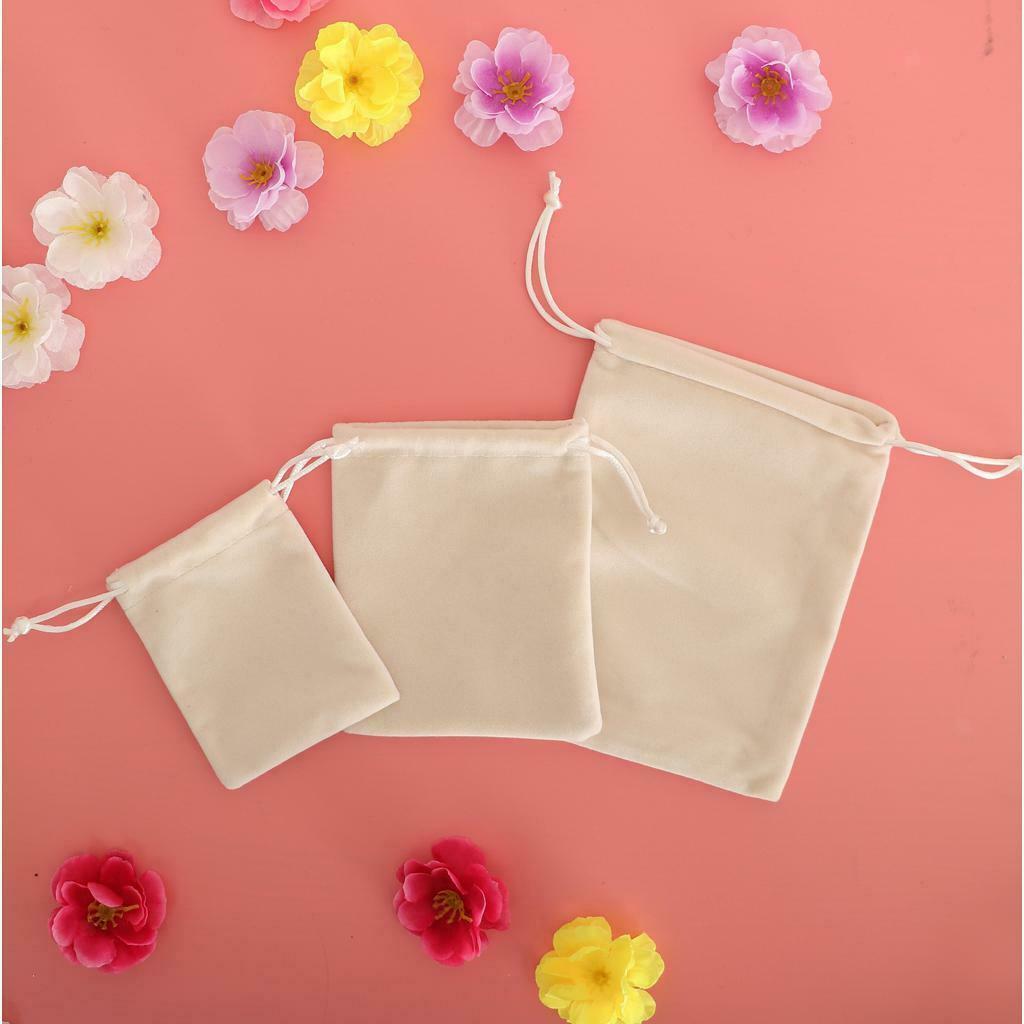 5pcs Christmas Velvet Jewelry Pouch Drawstring Bag Wedding Favor 8x10cm