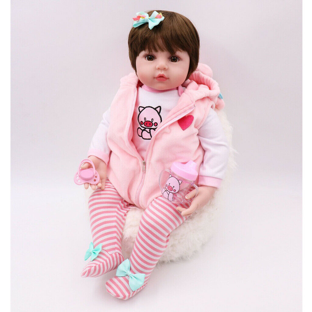 Reborn Handmade 19 inch Silicone Kids Birthday Gifts Perfect Playmates